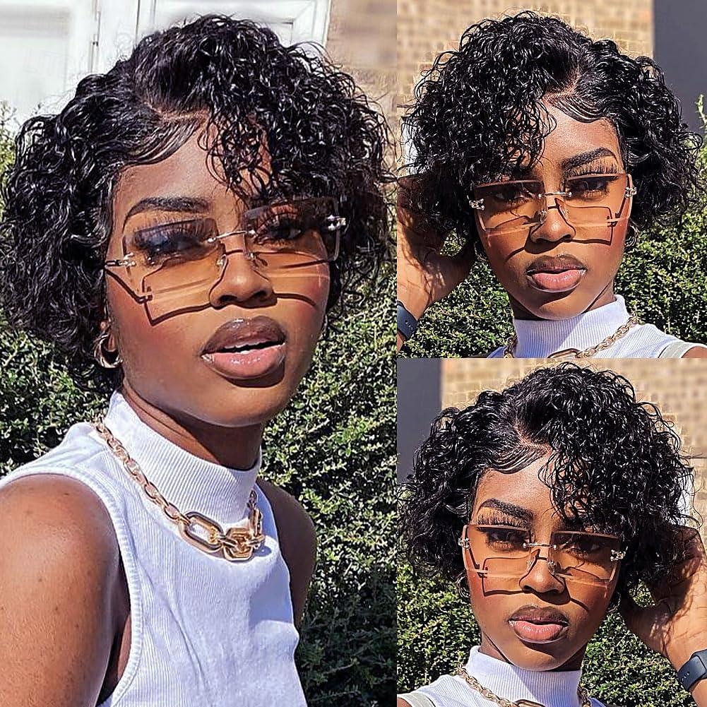 perruque bouclée coupe lutin perruques cheveux humains 13x4x1 t partie perruque bob pour femme partie latérale coupe lutin perruque avant en dentelle avec cheveux de bébé perruque courte coupe bob 6 de 2025 ? $89.99 –P5