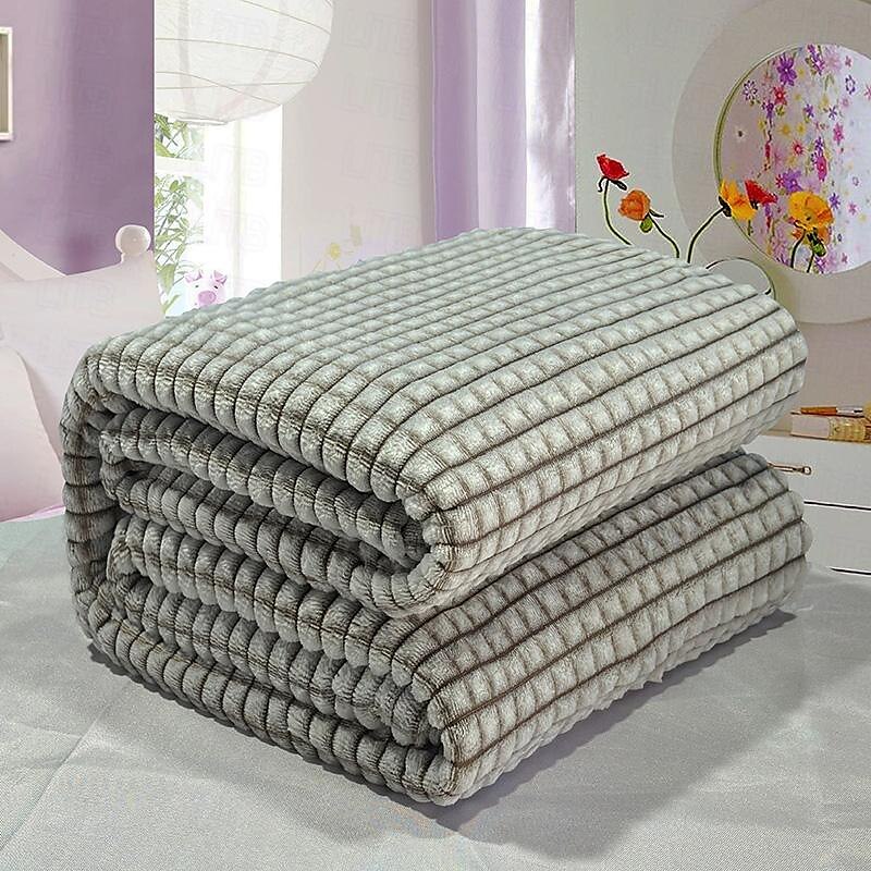 Thickened Solid Color Pineapple Checked Flannel Blanket Coral Velvet Sofa Cover Blanket Air Conditioning Blanket Nap Blanket 2025 - $8.49 –P11