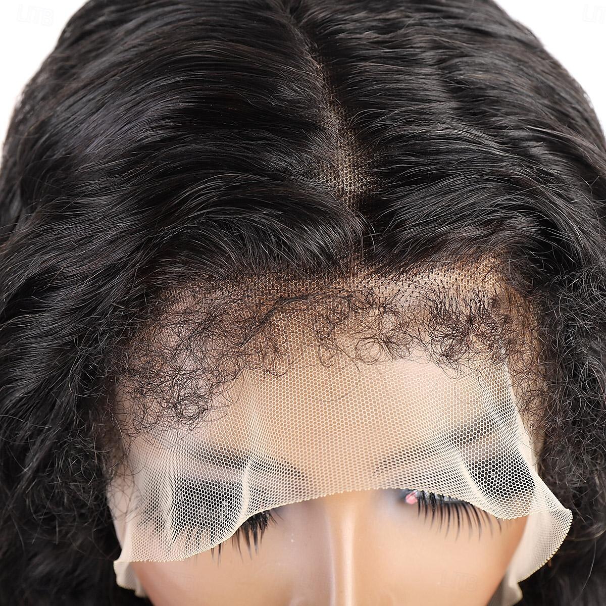 13x4 lace front pruik van echt haar, 4c-krullend golvend natuurlijk haar, 150% dichtheid met 4c babyhaar 2025 - $314.69 –P7