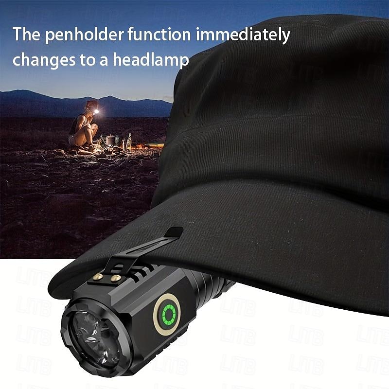 Super Bright Flashlight, Compact Portable Mini Flashlight, Outdoor Waterproof Multi-functional Night Fishing Lamp, Cap Pliers Lamp 2025 - $11.99 –P6