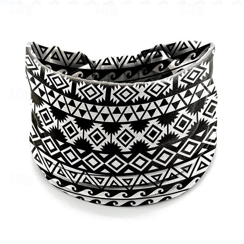 fascia stampata, foulard bohémien, fascia elastica per yoga sportiva da donna, fascia a tesa larga, accessori per capelli alla moda del 2025 a $8.49 –P6