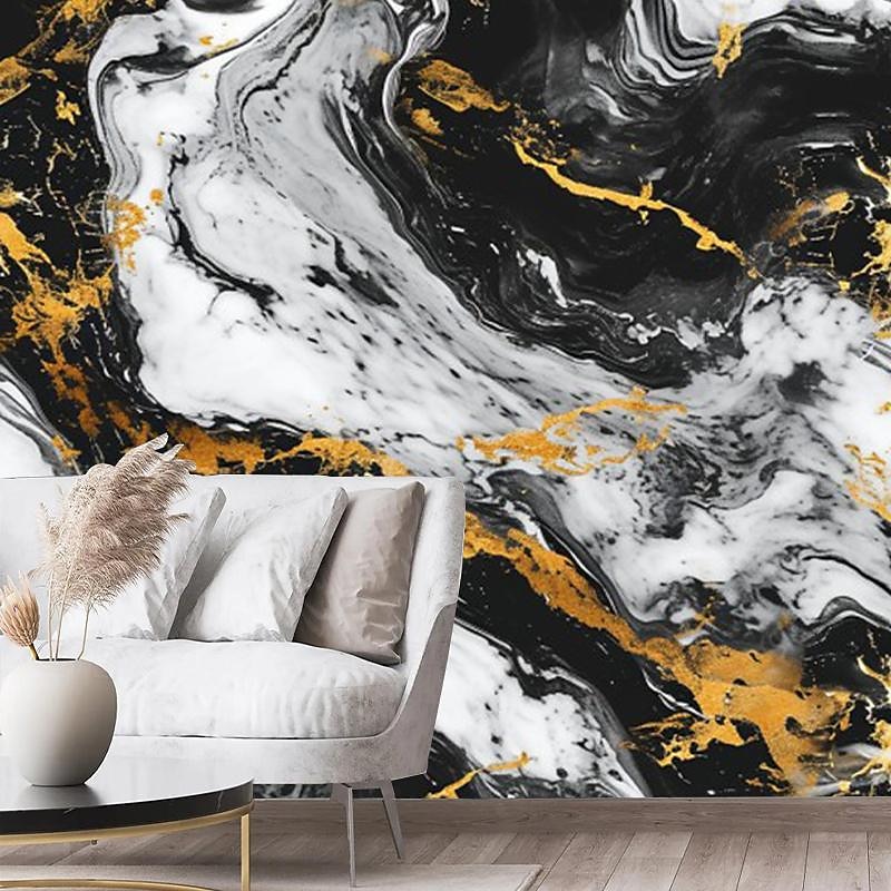 Papéis de parede legais vblack gold mármore papel de parede mural de parede adesivo de cobertura de parede removível pvc / material de vinil autoadesivo / adesivo decoração de parede necessária para de 2025 por $15.99 –P2