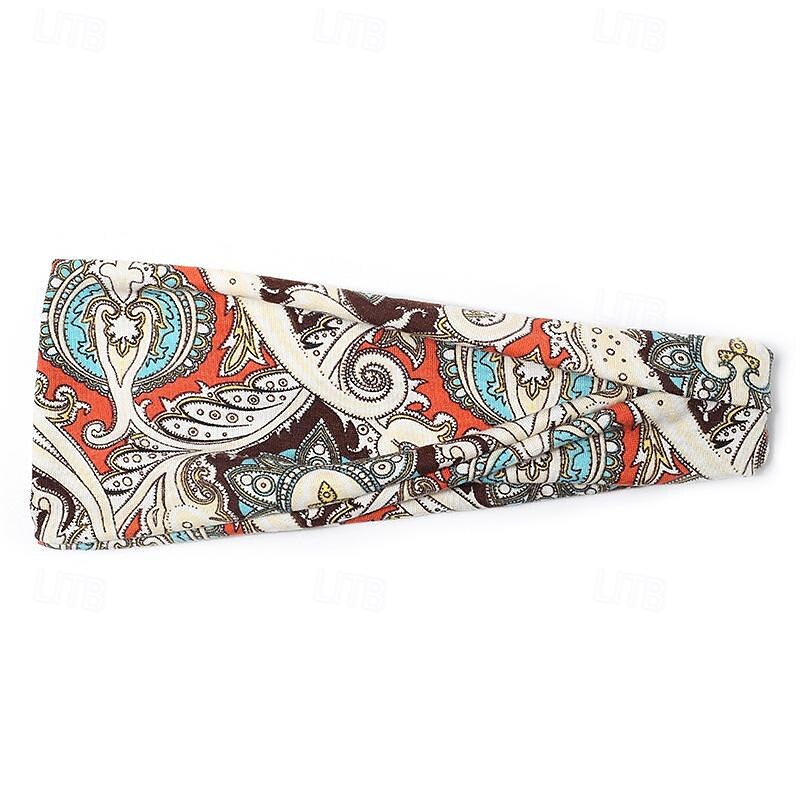 Printed Sports Headband Yoga Headband Headband Sweat Absorbing Band Anti Sweat Women s Wide Brimmed Headscarf Headwear 2025 - $6.99 –P23