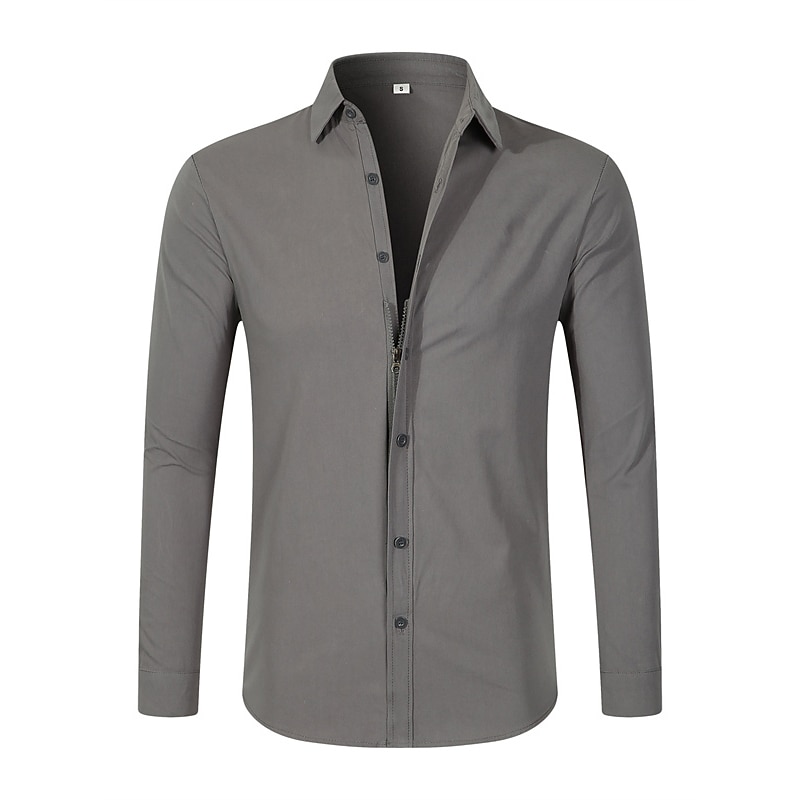 Men's Dress Shirt Button Up Shirt Plain Wedding Daily Light Blue Black White Pink Long Sleeve Lapel Spring &  Fall Clothing Apparel Collared Shirts 2026 - $31.99 –P8