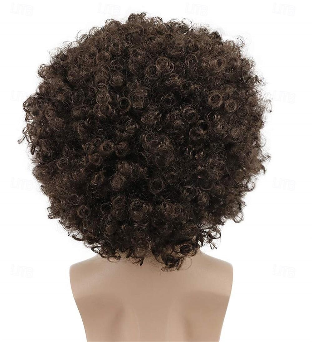Dorosła Uniseks 60s 70s 80s Krótkie Złote Kręcone Afro Syntetyczna Disco Rocker Hipisi Włosy Kalifornijski Karnawał Cosplay Anime Kostium Peruki Halloween 2025 - $13.49 –P4