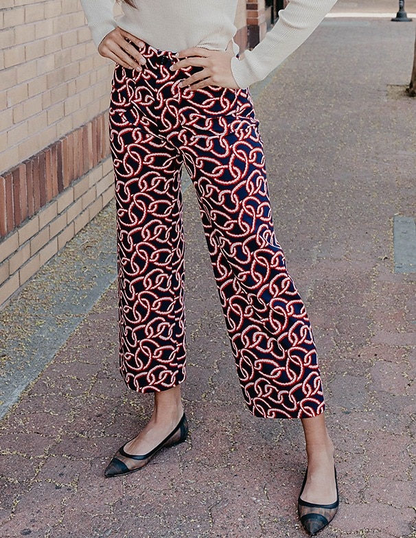 Cotton High Waist Cropped Pants 2026 - E£6352.83 –P16