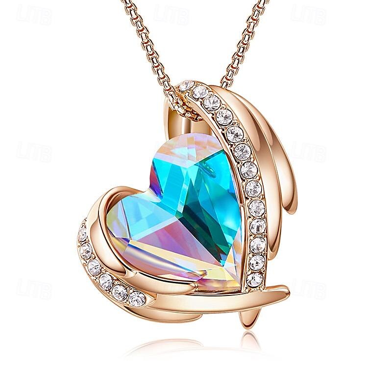 cadouri de ziua femeii ziua femeii cadouri de ziua mamei pentru fete colier înger roz feminin nișă pandantiv creativ de cristal accesoriu simplu și versatil colier cadouri de ziua mamei pentru mama 2025 - $50.24 –P16