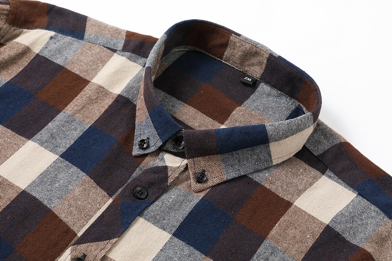 Herren Oberhemd Kariertes Hemd trachtenhemd Kragenhemd Knopfhemd Schottenstoff Hochzeit Arbeitskleidung A B C E Langarm Kragen Frühling Winter Bekleidung Button-Down 2025 - $30.99 –P3