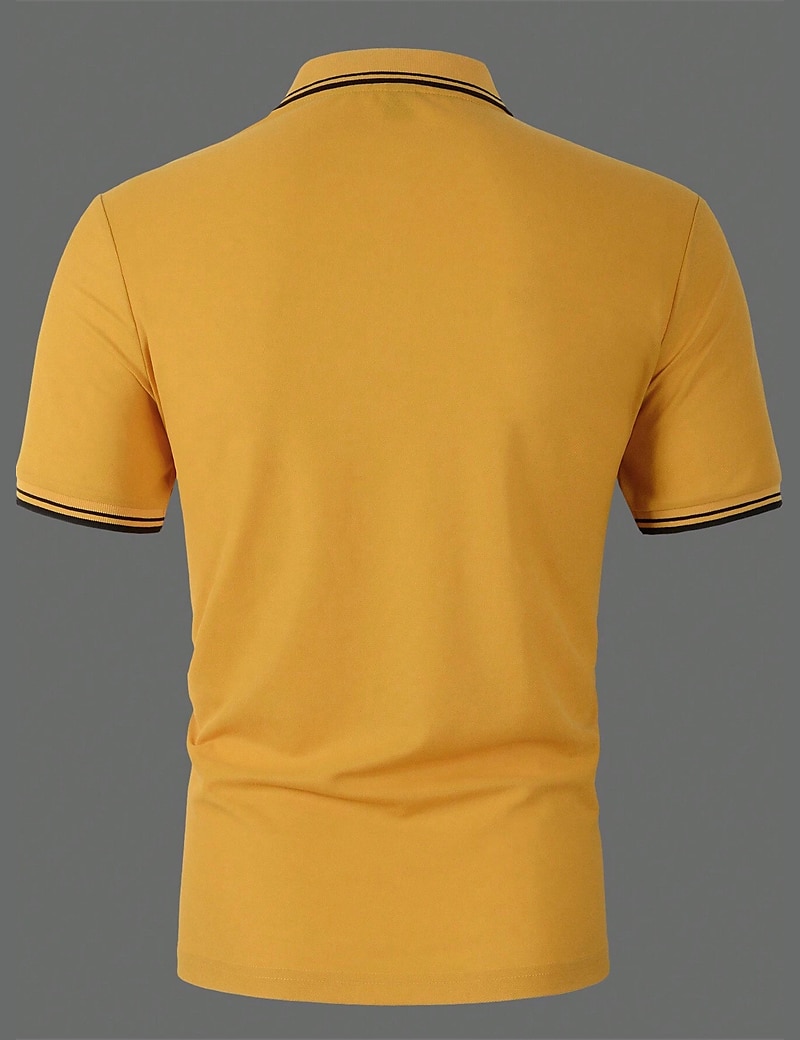 Herren Poloshirt Polos mit Knöpfen Geschäft Casual Kargen Kurzarm Modisch Basic Glatt Taste Sommer Regular Fit Weiß Gelb Rot Marinenblau Königliches Blau Blau Poloshirt 2025 - $17.99 –P13