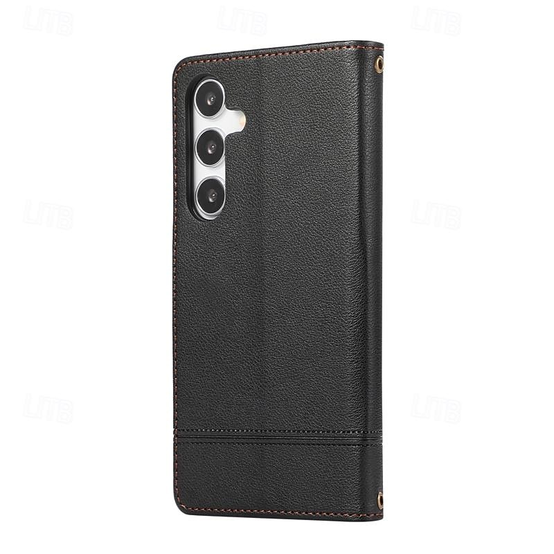 telefon fodral Till Samsung Galaxy S25 Ultra S24 S23 S22 S21 S20 Plus Ultra A34 Plånboksfodral Spegel Dragkedja Helkroppsskydd Geometriska mönster TPU PU läder 2025 - $17.99 –P6
