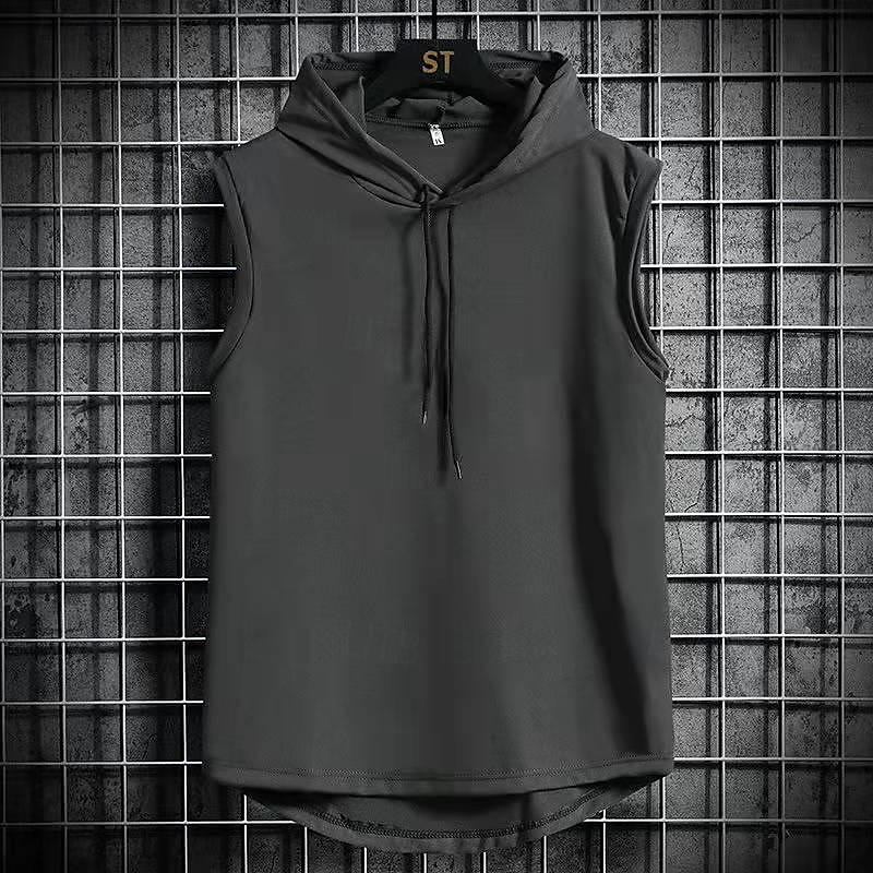 Herr Linne Undertröjor Ärmlös tröja Ärmlös Huva Sommar Slät Mode Designer Grundläggande Semester Gata Utekväll Svart Vit Blå Topp t-shirt för män 2025 - $10.49 –P4