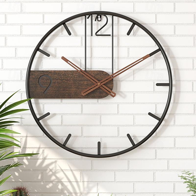 relógio de parede grande para decoração de sala de estar, decorativo, silencioso, sem tique-taque, operado por bateria, relógios de parede analógicos de metal para cozinha, quarto, escritório, sala de jantar, 40 50 cm de 2025 por $76.99 –P10