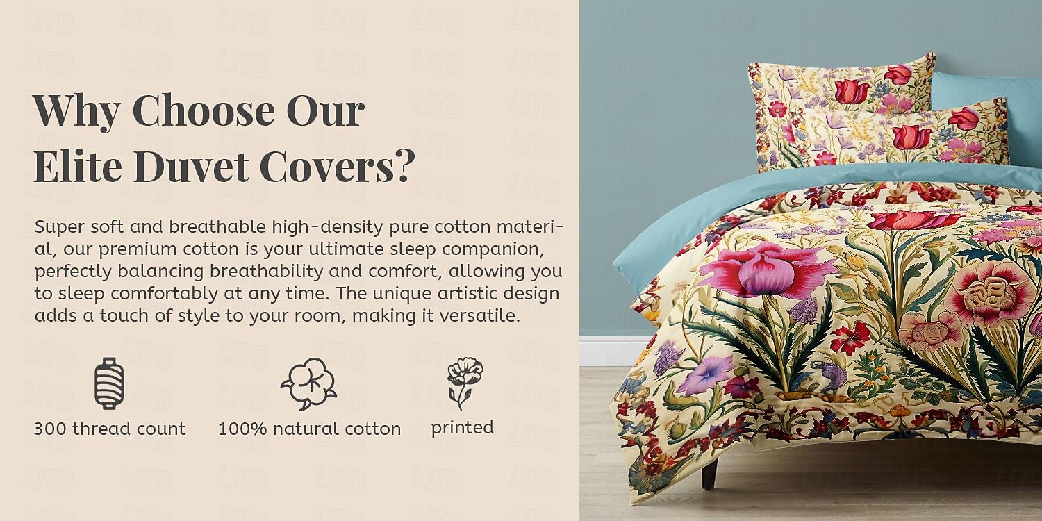 l.t.home 100% bawełniana satynowa poszewka na kołdrę dwustronna premium 300 nici na cal kwadratowy kwiatowy elitarny zestaw pościeli queen king size 2025 - $62.99 –P1