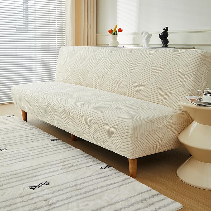 Copridivano letto senza braccioli in tessuto jacquard di 3 misure diverse, copridivano con decorazioni per Capodanno, protezione elasticizzata, copripanca elastico del 2025 a $30.99 –P15