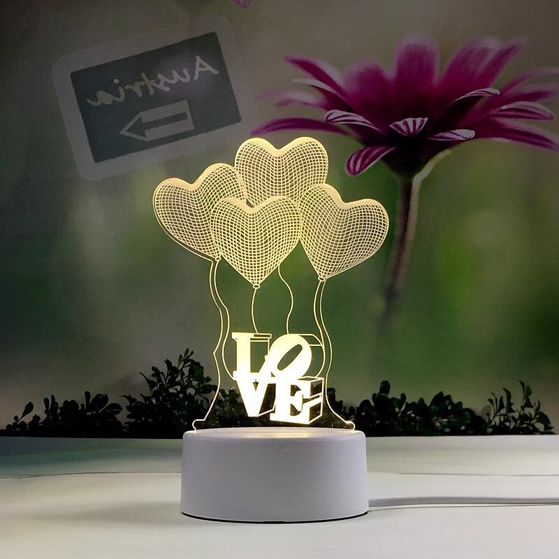 3D Night Light Bedroom Bedside Lamp Eye Care Led Light Birthday Valentine's Day Gift 2025 - $12.99 –P11