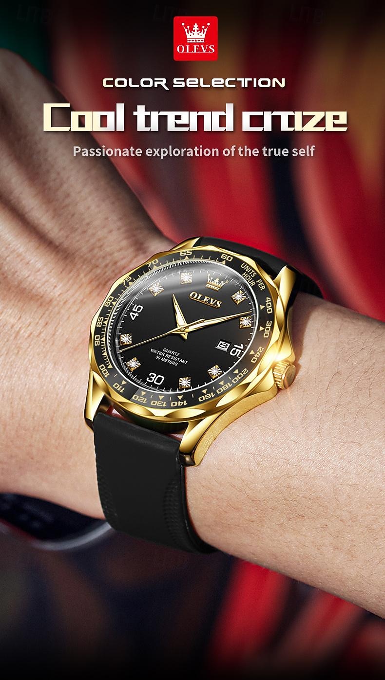 OLEVS Men Quartz Watch Minimalist Fashion Casual Wristwatch Luminous Calendar Waterproof Steel Watch 2026 - $34.99 –P4