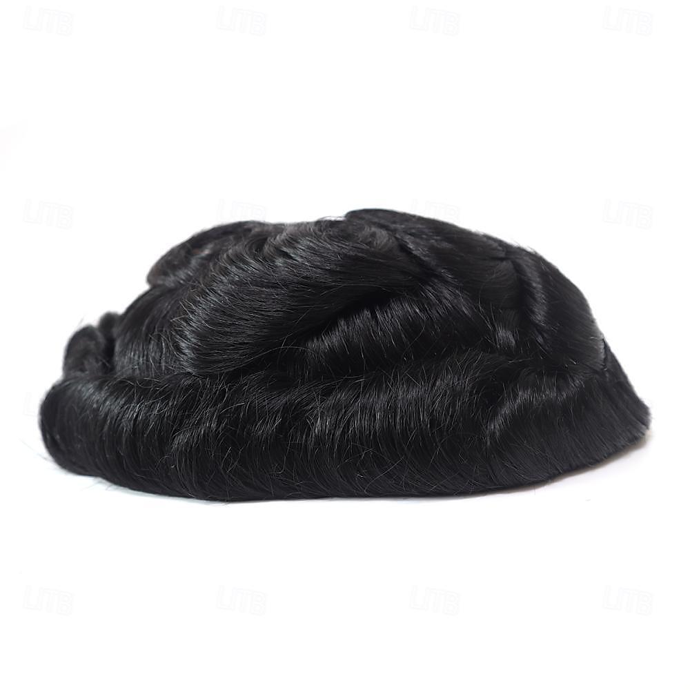 Herren Remy Menschenhaar Toupees Glatt / Wellen Monofilament / 100% handgebunden / Vollspitze Beste Qualität / Natürlicher Haaransatz / 100% Jungfrau Party / Valentinstag / Freizeitskleidung 2025 - $156.99 –P2