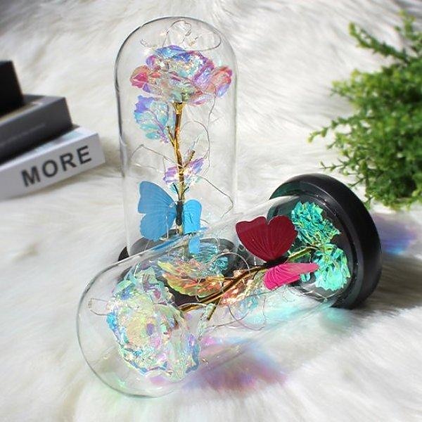 Fiore di rosa luminescente arcobaleno - Regalo romantico per donne ideale per la festa della mamma anniversari matrimoni e occasioni speciali del 2025 a $23.99 –P5