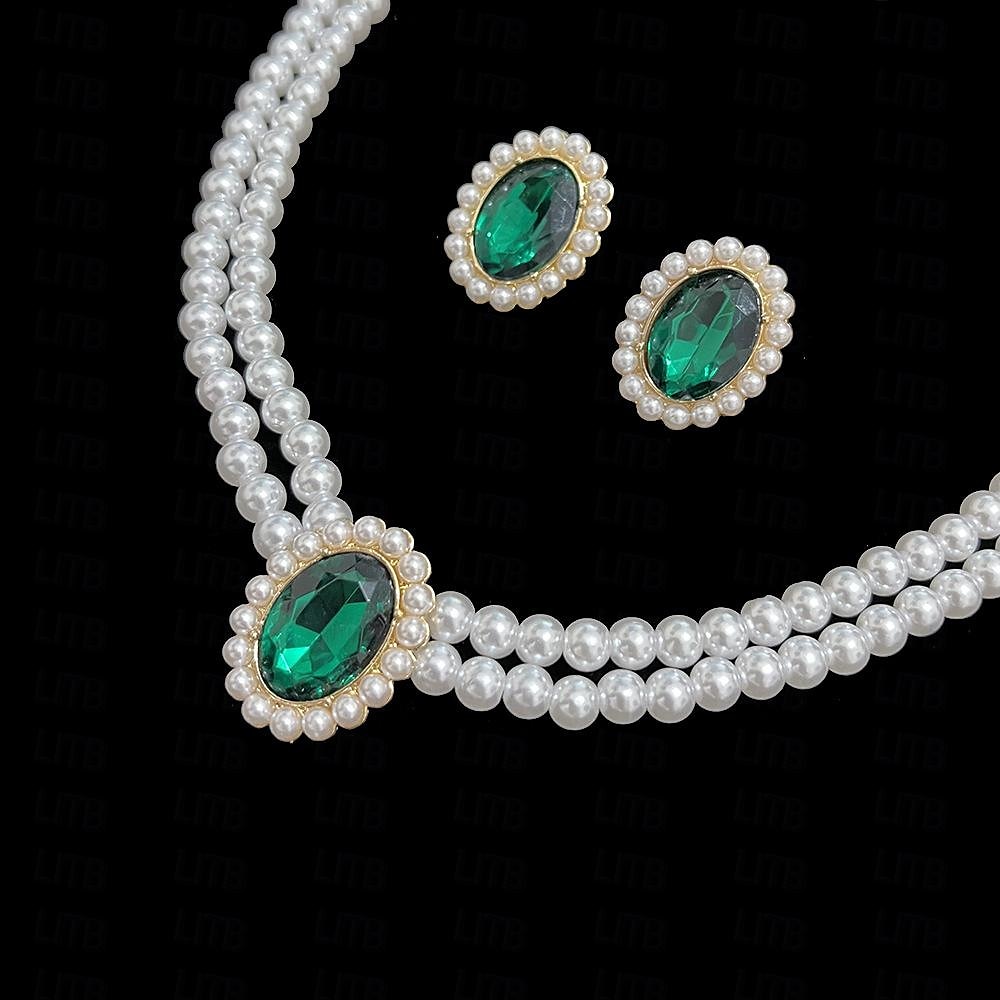Schmuckset 1 Acryl Ohrringe Halsketten Damen Elegant Modisch Zierlich lieblich Schick Kreisförmig Schmuck-Set Für Party Partyabend Geschenk 2025 - $11.99 –P2