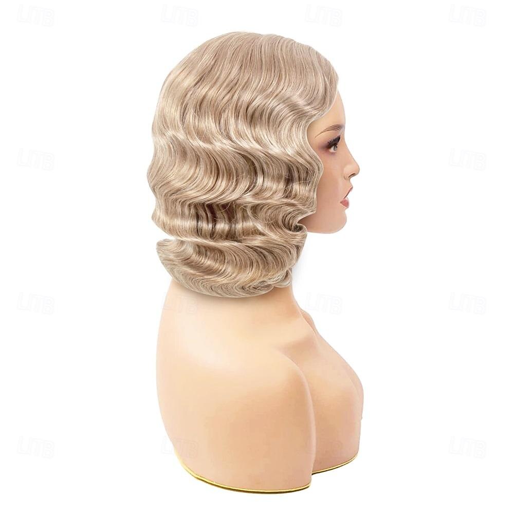 Brown Wig 1920s Lady Finger Wave Wig Vintage Brown 20s Wig Women Retro Synthetic Hair Carnival Cosplay Party Costume Wig Halloween Wigs 2026 - $18.49 –P4