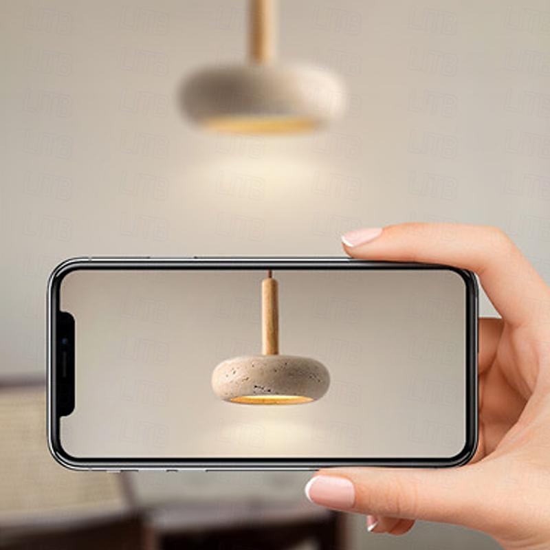 led taklampa 15 cm 1-ljus 3-ljus 3 ljus färg pendel lanterndesign taklampa trä geometrisk vintage vardagsrum sovrum matsal 110-240v 2025 - $135.99 –P8