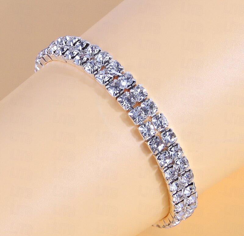 Dame Krystallarmbånd Fancy Mote Elegant Mote Luksus Legering Armbånd Smykker Sølv Til Bryllup Fest & Aften Gave Bursdag Strand 2025 - $9.49 –P4