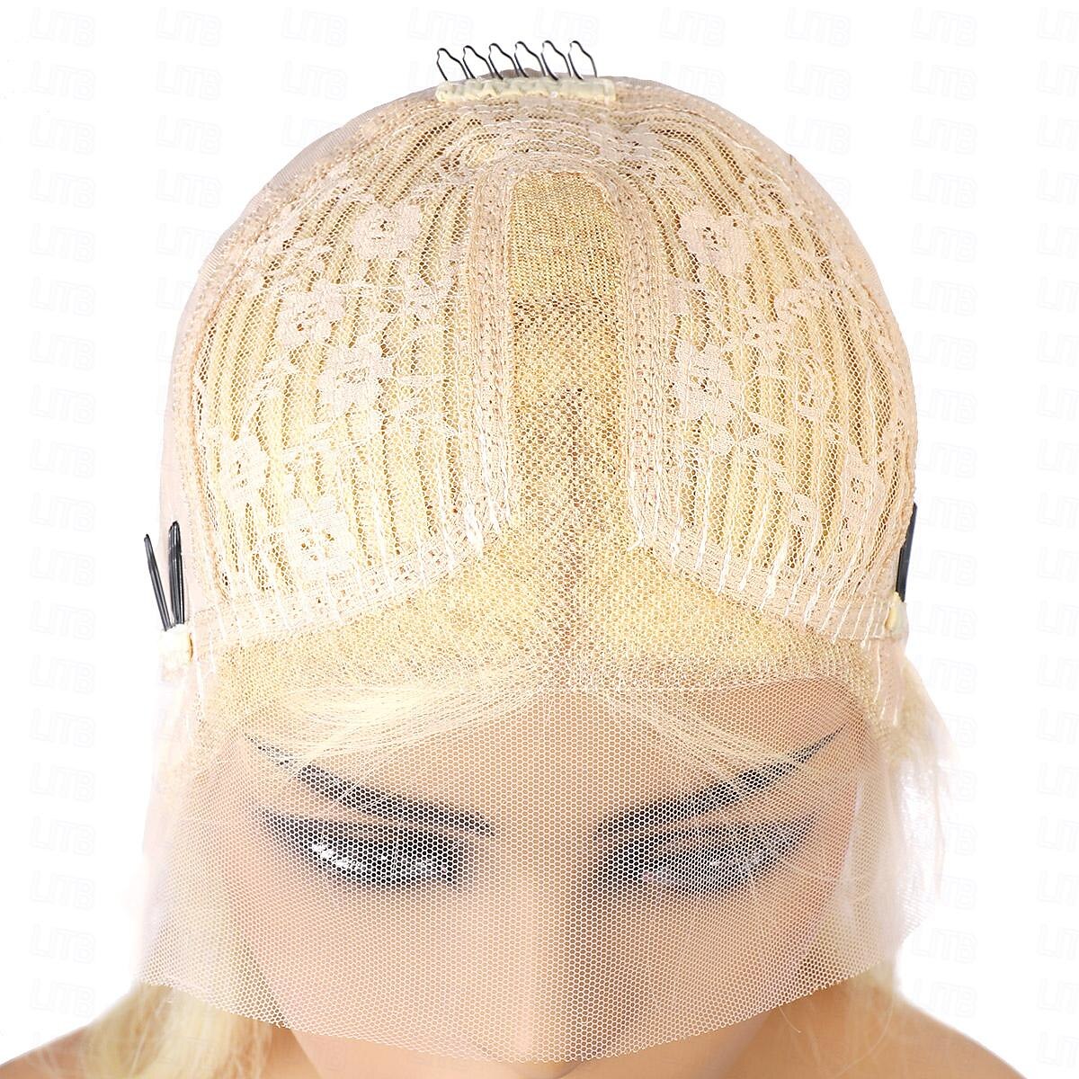 capelli umani remy 613 parrucche bob bionde capelli lisci parrucche in pizzo bob parte t densità del 150% con i capelli del bambino del 2025 a $133.99 –P6