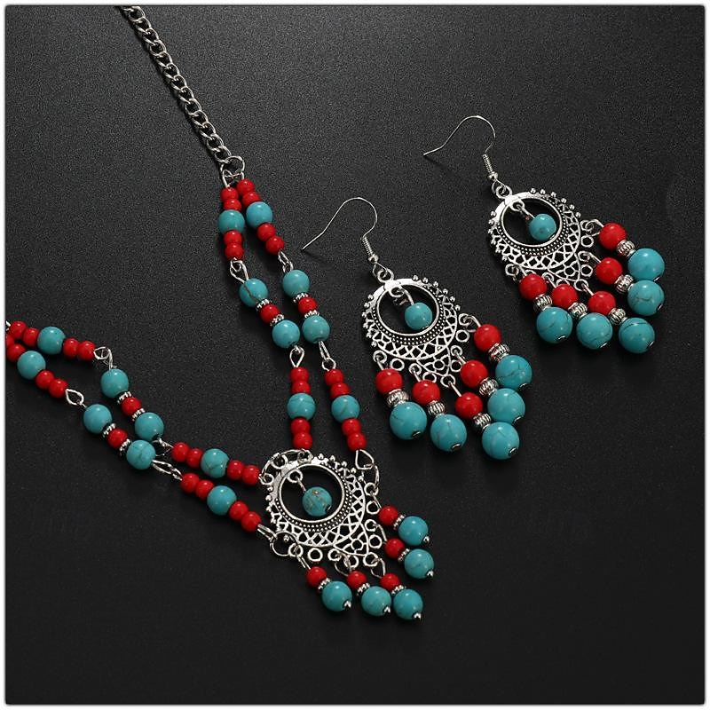 Naszyjniki Kolczyki Naszyjniki Nausznice Retro / vintage Artystyczny Boho Stop Na Cosplay Damskie Biżuteria kostiumowa Modna biżuteria 2025 - $13.99 –P6