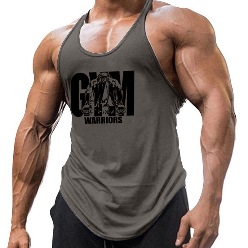 Per uomo Grafico Lettera Canotta Maglietta smanicata Canottiera Canotte con retro a vogatore Senza Maniche maglietta Collo a U Camicia Moda Muscolo Allenamento Quotidiano Vacanza Palestra Nero Bianco del 2026 a $15.99 –P8