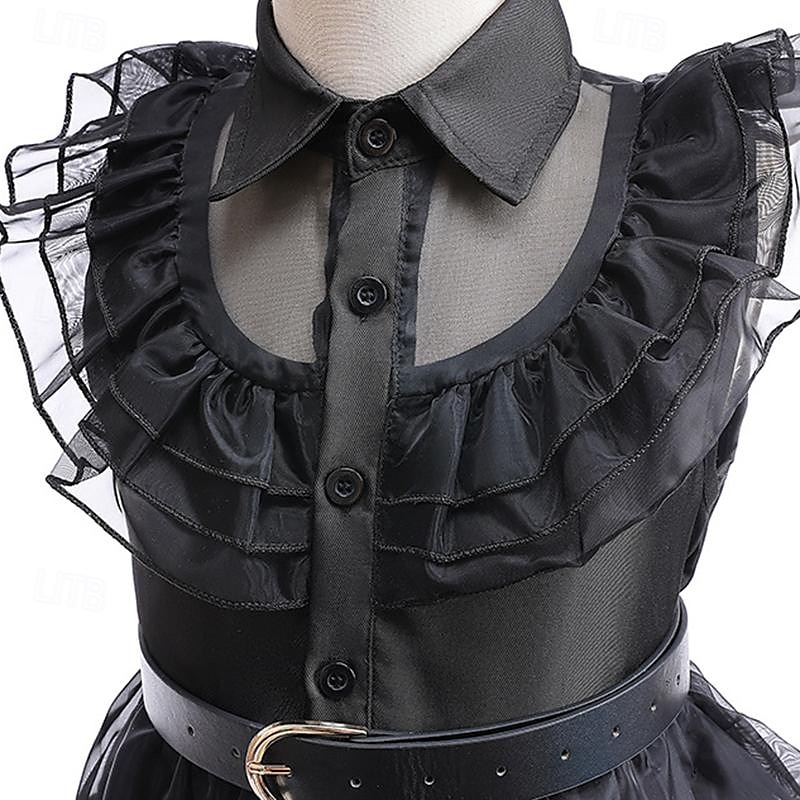 Středa Addams Addamsova rodina středa Šaty Cosplay kostým Úbory Punk a gotika Filmové kostýmy for Dívčí Dětské Plesová maškaráda 2025 - $64.99 –P5