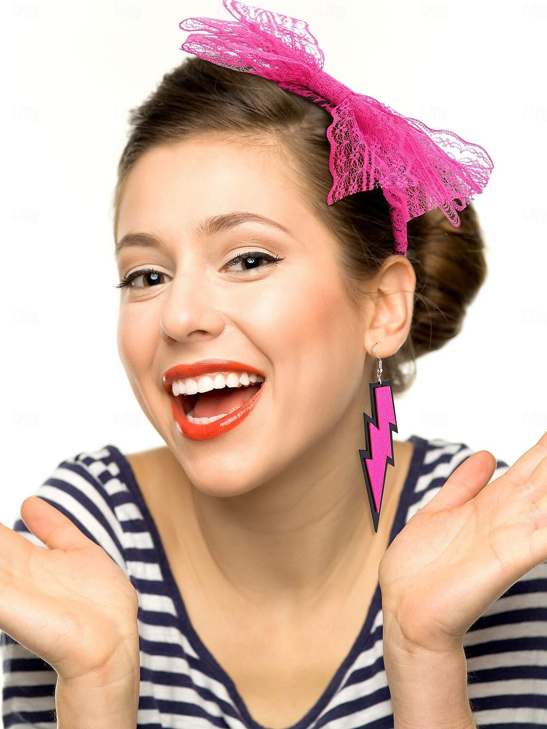 Retro Vintage Anos 80 Roupa Faixa de Cabeça Brincos Mulheres Dia Das Bruxas Carnaval Baile de Máscaras Festa / Noite Parada do Orgulho Mês do Orgulho Adulto 1 Par de Brincos Bandana de 2025 por $10.99 –P3