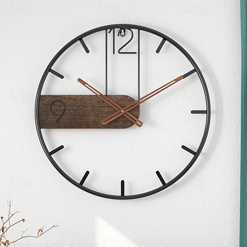 relógio de parede grande para decoração de sala de estar, decorativo, silencioso, sem tique-taque, operado por bateria, relógios de parede analógicos de metal para cozinha, quarto, escritório, sala de jantar, 40 50 cm de 2025 por $76.99 –P11