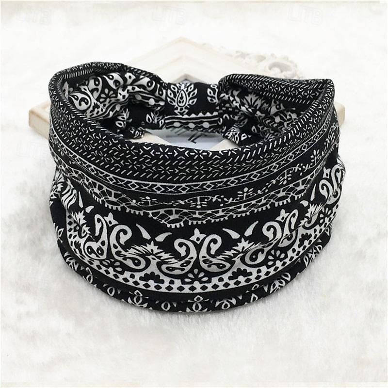 fascia boho fascia per capelli larga da donna boho elastico sportivo copricapo yoga fascia per capelli allenamento fascia per capelli del 2025 a $6.99 –P38
