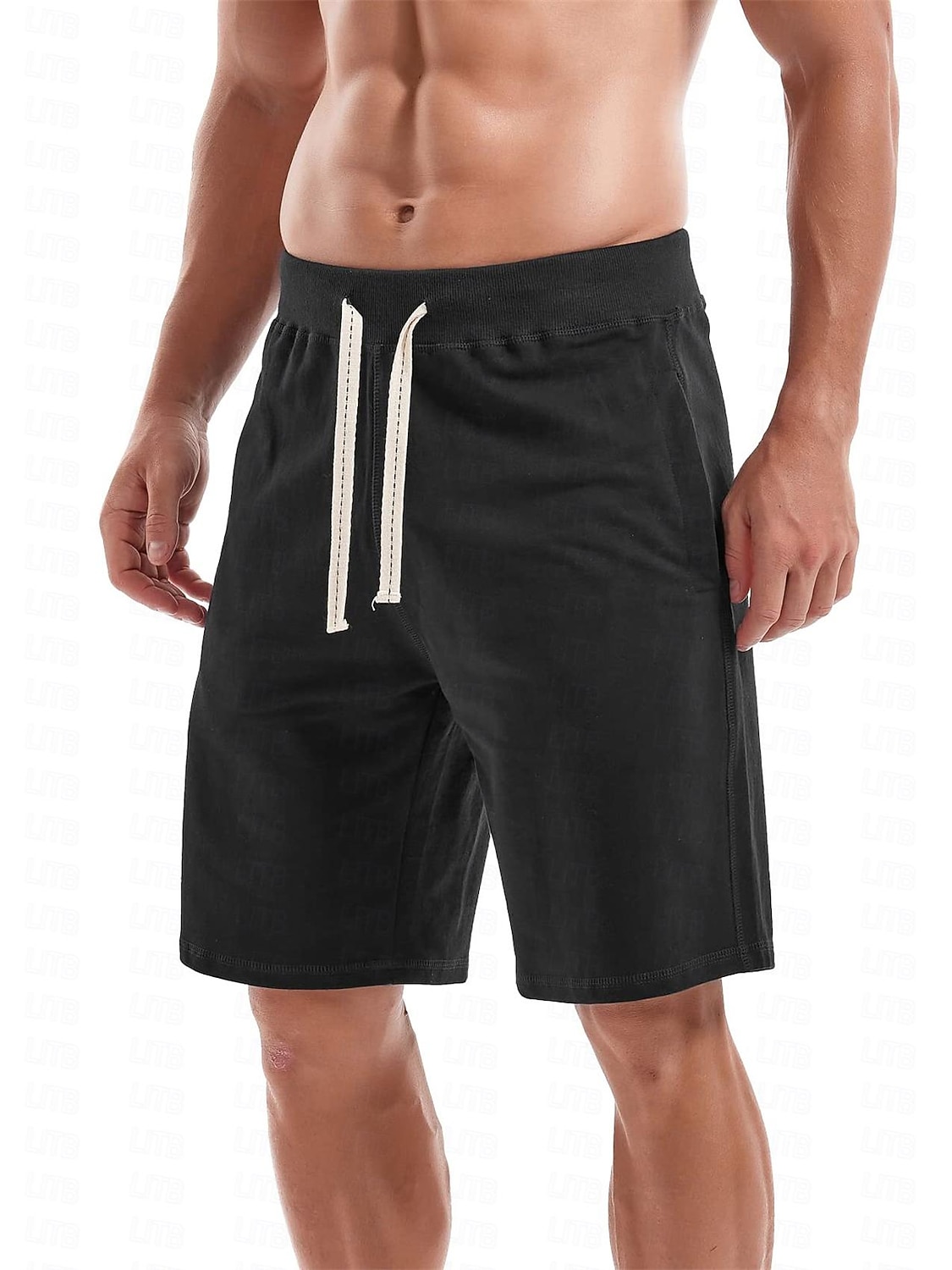 Men's Sweat Shorts Shorts Workout Shorts Casual Shorts Drawstring Pocket Elastic Waist Plain Comfort Breathable Knee Length Casual Daily Holiday Sports Fashion Blue Khaki Micro-elastic 2026 - $18.99 –P4