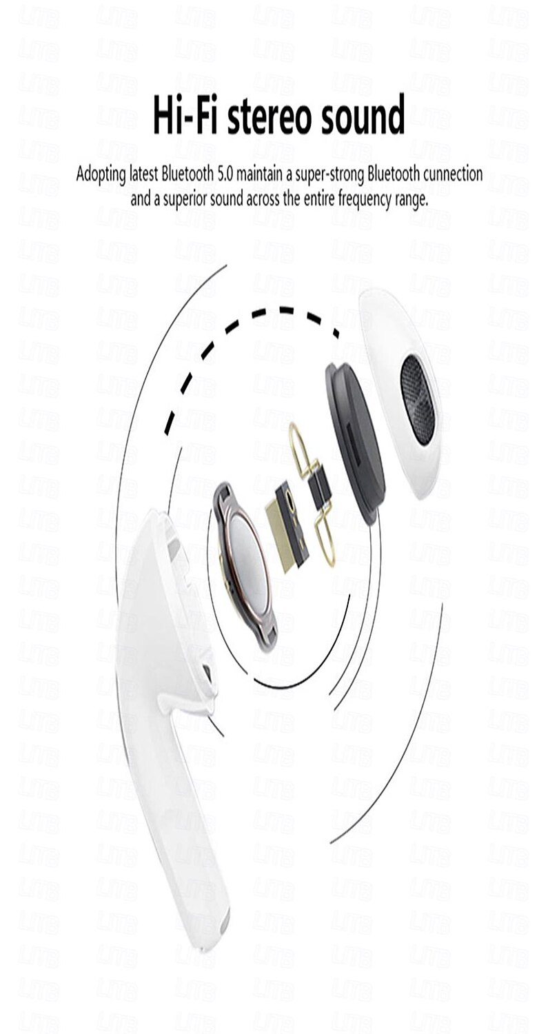 Pro6 True Wireless Headphones TWS Earbuds In Ear Bluetooth5.0 Sports Ergonomic Design Auto Pairing for Apple Samsung Huawei Xiaomi MI  Everyday Use Traveling Trekking Mobile Phone 2025 - $16.99 –P8