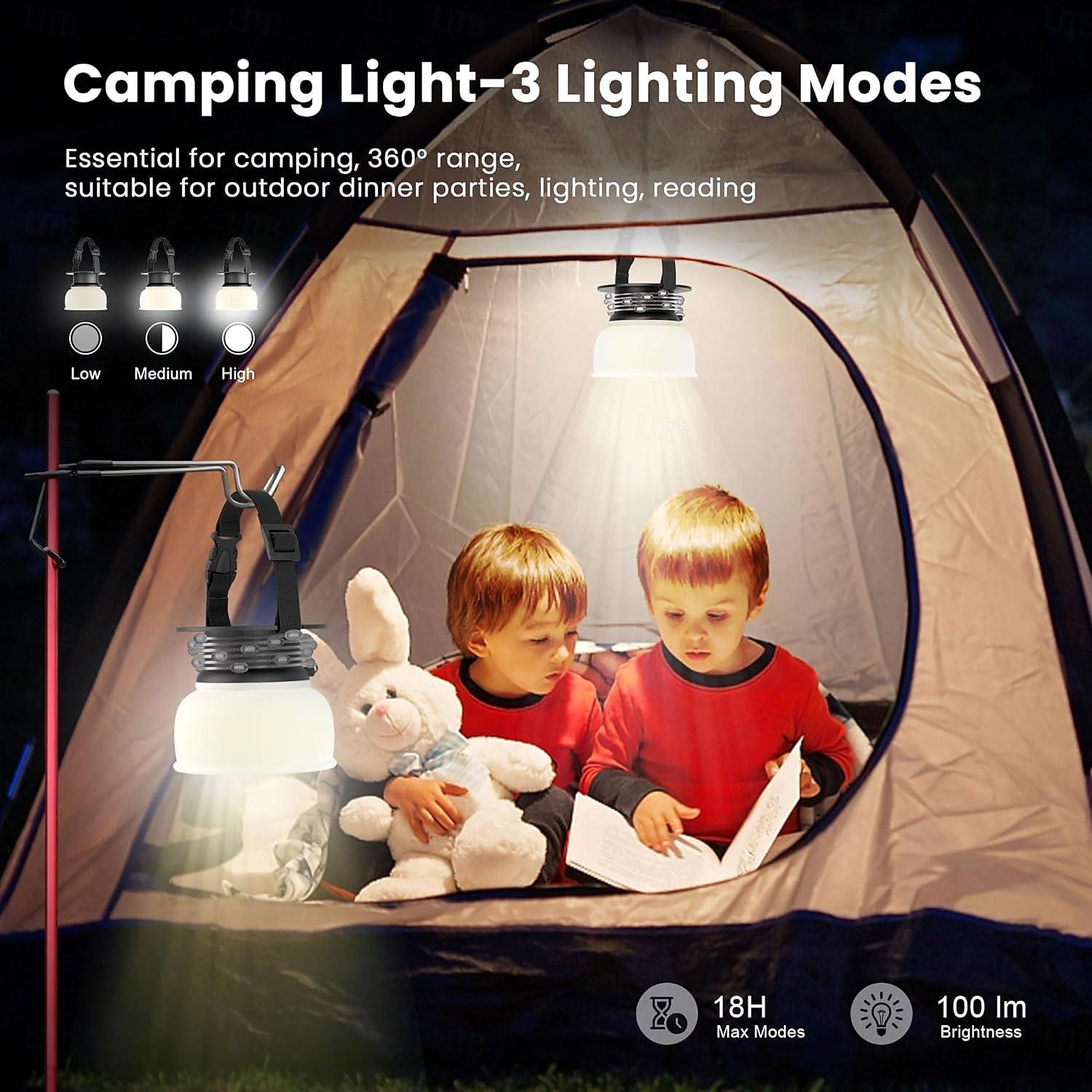 Camping Lantern Solar String Lights Multifunctional Rechargeable Outdoor Tent Camping Light 16.4FT IP65 Waterproof Camping Gear with Rechargeable Emergency for , Home and Party Decorations 2026 - $88.99 –P5
