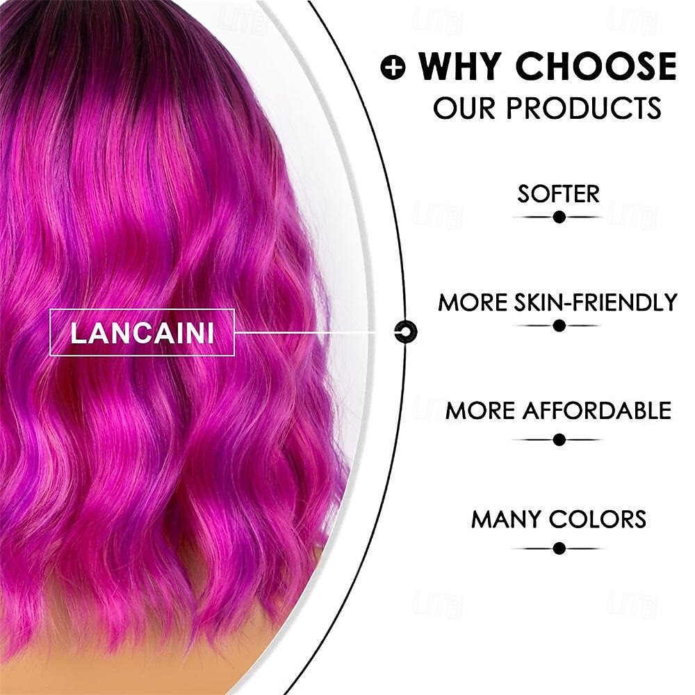 Dark Green Short Bob Wigs with Bangs for Women Loose Wavy Wig Curly Wavy Shoulder Length Bob Synthetic Cosplay Wig for Girl Colorful Costume Wigs St.Patrick's Day Wigs Halloween Wigs 2026 - $18.49 –P4