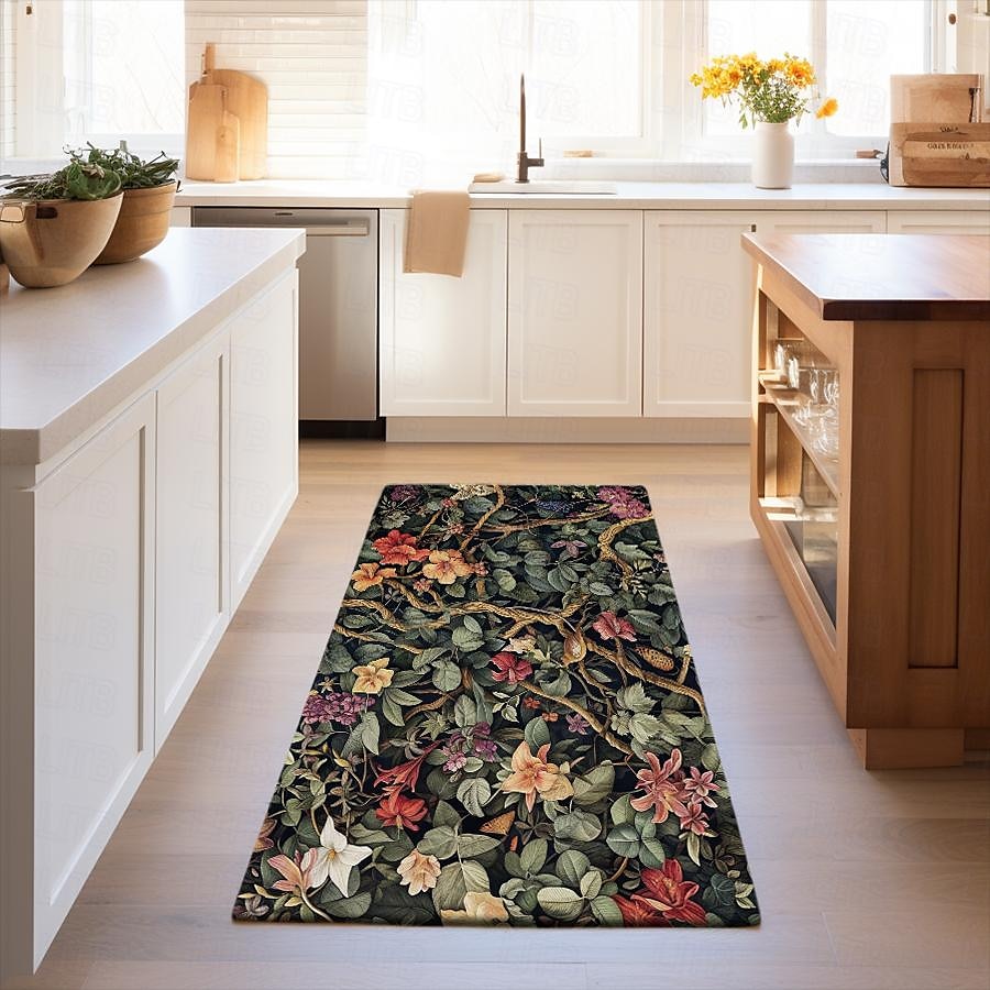 Inspirierter William Morris-Bereichsteppich, Küchenmatte, rutschfeste, ölbeständige Bodenmatte, Wohnzimmerteppich, Innen- und Außenmatte, Schlafzimmerdekoration, Badezimmermatte, Eingangsbereich, 2025 - $16.99 –P14