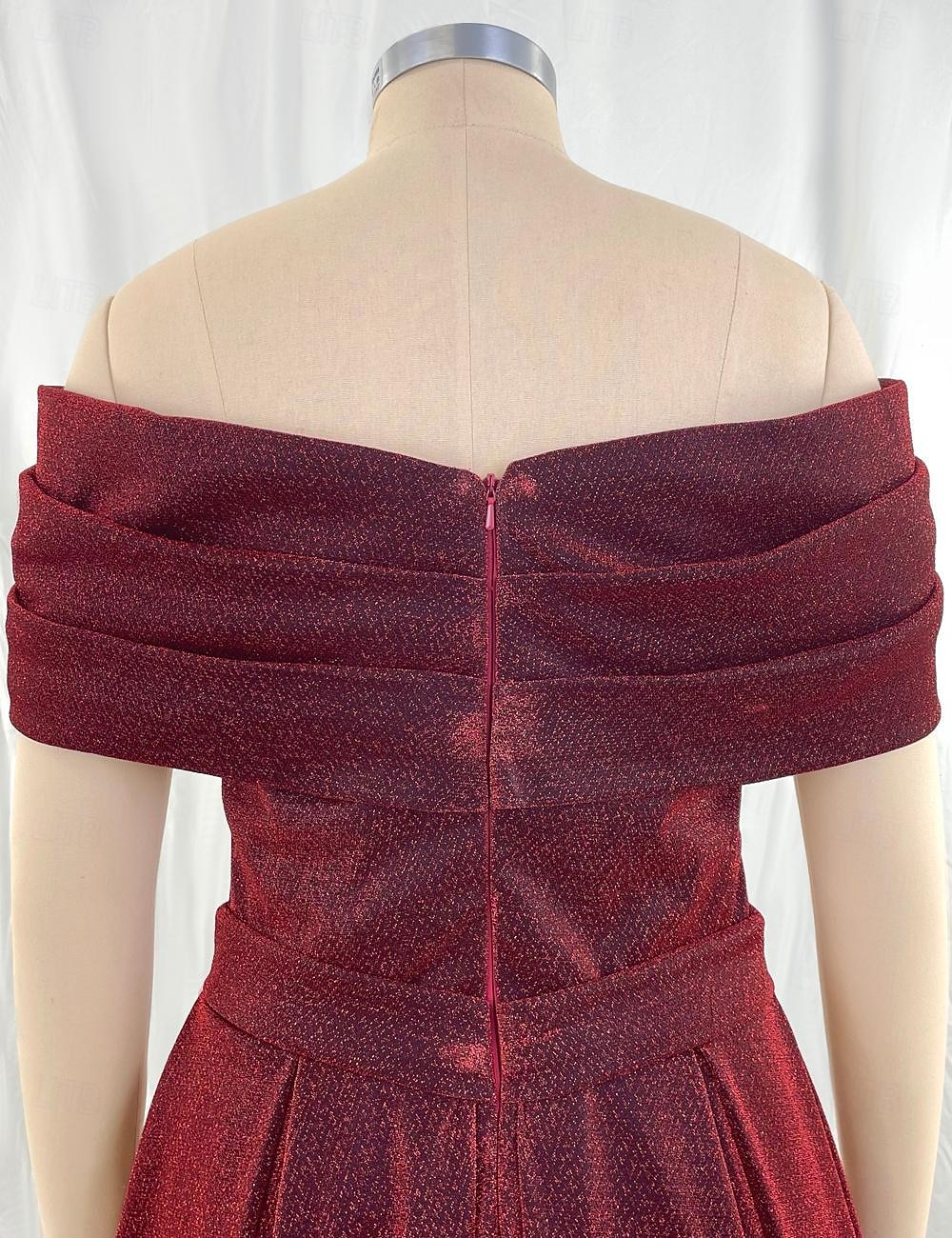 A-Linie Abendkleid Funkeln  Glanz Kleid Formelles Herbst Gerichtstraining Ärmellos Schulterfrei Pailletten mit Pailletten Schlitz Maskeradenkleid 2025 2025 - $179.99 –P7