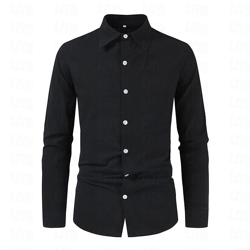 Per uomo Camicia Camicia di lino Camicia Estiva Camicia da Spiaggia Semplice Vacanza Camicia hawaiana Nero Rosa Blu marino Viola Manica Lunga Bavero Primavera & Autunno Abbigliamento Bottonato del 2025 a $25.99 –P2