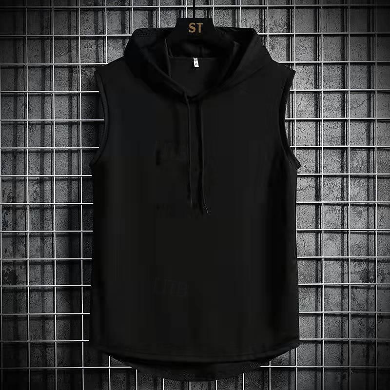 Herr Linne Undertröjor Ärmlös tröja Ärmlös Huva Sommar Slät Mode Designer Grundläggande Semester Gata Utekväll Svart Vit Blå Topp t-shirt för män 2025 - $10.49 –P3