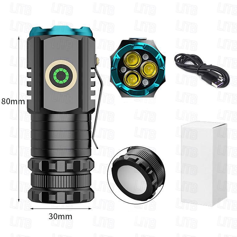 Super Bright Flashlight, Compact Portable Mini Flashlight, Outdoor Waterproof Multi-functional Night Fishing Lamp, Cap Pliers Lamp 2025 - $11.99 –P10