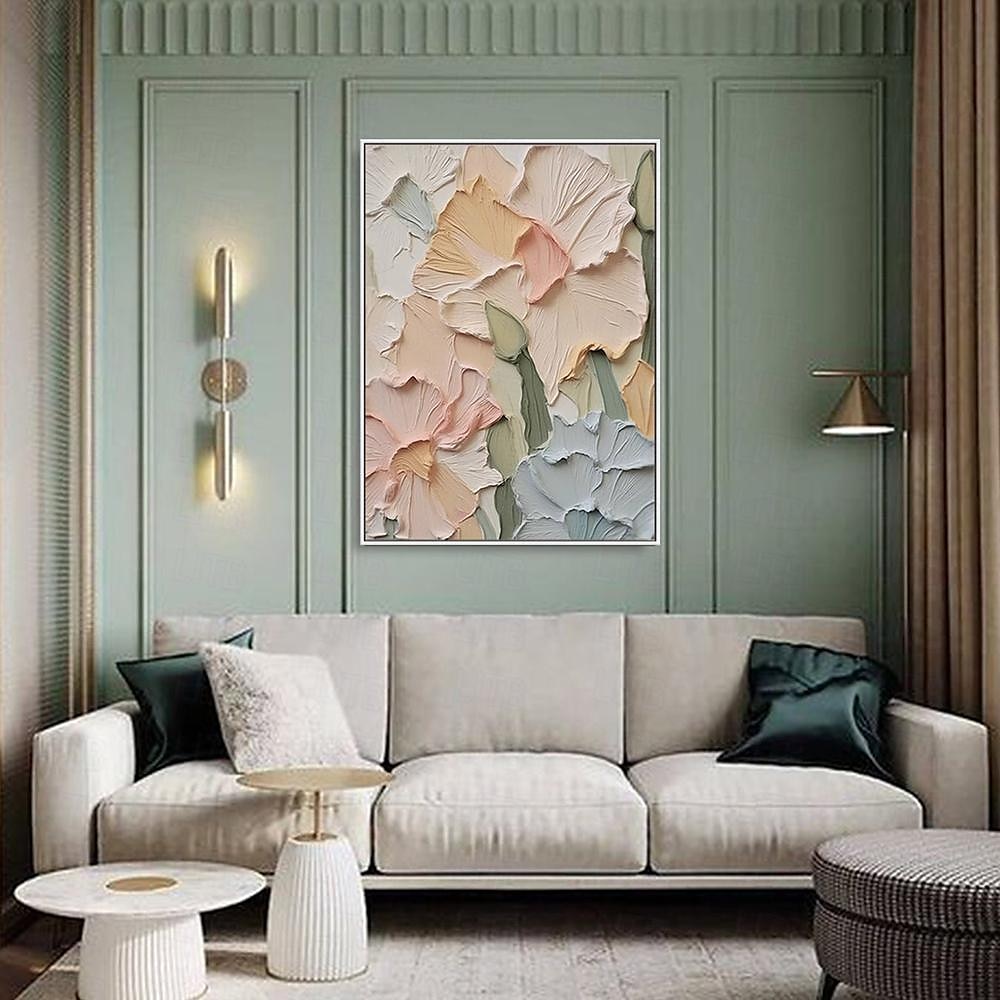 met de hand geschilderd 3D bloem olieverfschilderij op canvas handgemaakte romige getextureerde muur kunst abstracte bloemen schilderij kunst voor woonkamer muur kunst cadeau voor haar madeliefje 2025 - $116.99 –P5