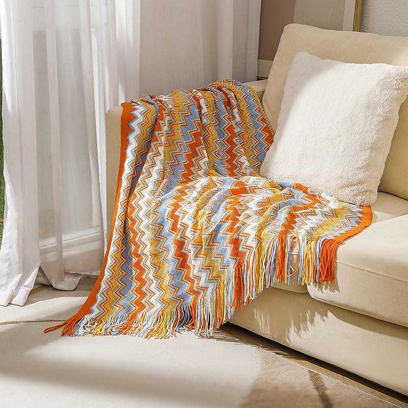 boho säng rutig filt geometri aztec baja filtar etnisk sofföverdrag underöverdrag dekor vägghängande gobeläng matta cobertor 2025 - $29.99 –P5
