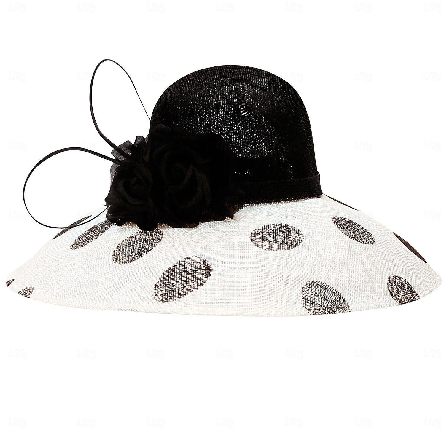 hatter lin sinamay bowler / cloche hatt solhatt sinamay hatt bryllup teselskap elegant bryllup med fjær blomstret hodeplagg hodeplagg 2025 - $99.99 –P10