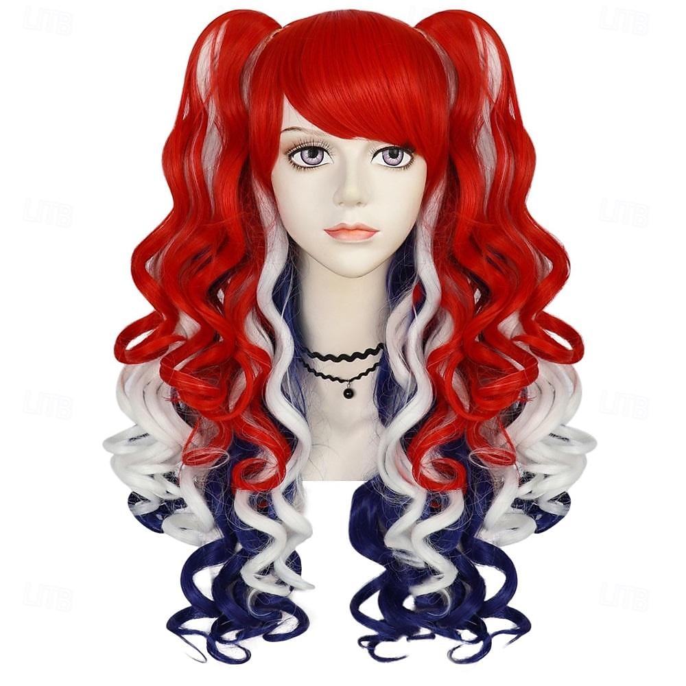 Peruca Longa Cacheada Azul com Rabo de Cavalo Peruca Azul Claro com 2 Rabos de Cavalo Peruca Lolita Azul com Franja para Mulheres Peruca Anime Peluca Azul para Fantasia Carnaval Halloween de 2025 por $35.99 –P6