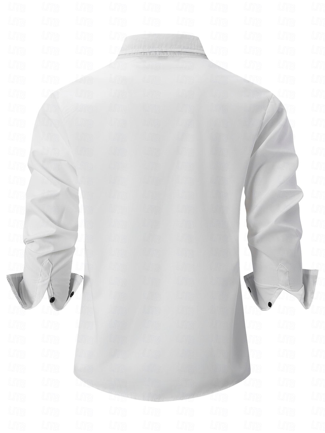Voor heren Overhemd Normaal shirt Blauw Lange mouw Kleurenblok Effen / effen kleur Strijkijzer Vakantie Bruiloft Button-omlaag Kleding Katoen Modieus Vrije tijd 2026 - $24.99 –P2