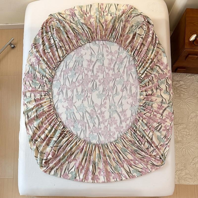 Lençol de cama 100% algodão de 1 unidade com capa de cama de flores pequenas fragmentadas capa de colchão elástica para cama de casal de luxo individual ou dupla disponível em vários tamanhos de 2025 por $22.99 –P2