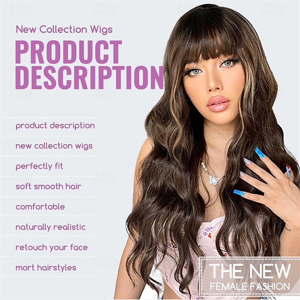 Green Wig with Bangs Soft Long Wavy Wigs for Women Curly Synthetic Fiber Wig Replacement Halloween Costumes Cosplay Party Wigs St.Patrick's Day Wigs 2025 - $21.99 –P2