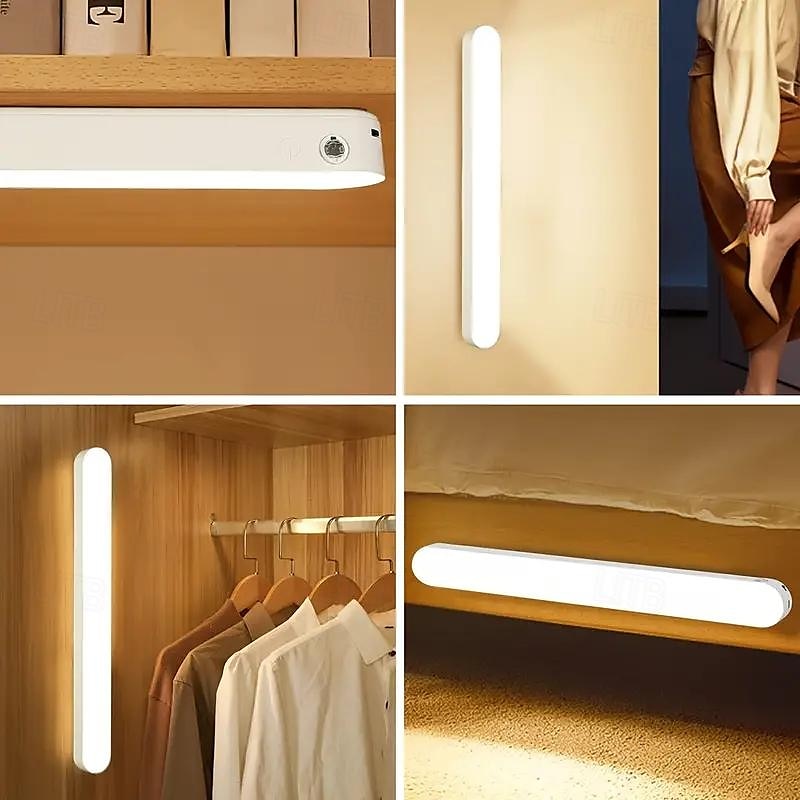 Remote Control Touch Sensing Cabinet Light Wardrobe Light Indoor Lighting USB Rechargeable Night Light Kitchen Cabinet Light Under The Counter Bedroom Dormitory Lighting 2025 - $16.49 –P11